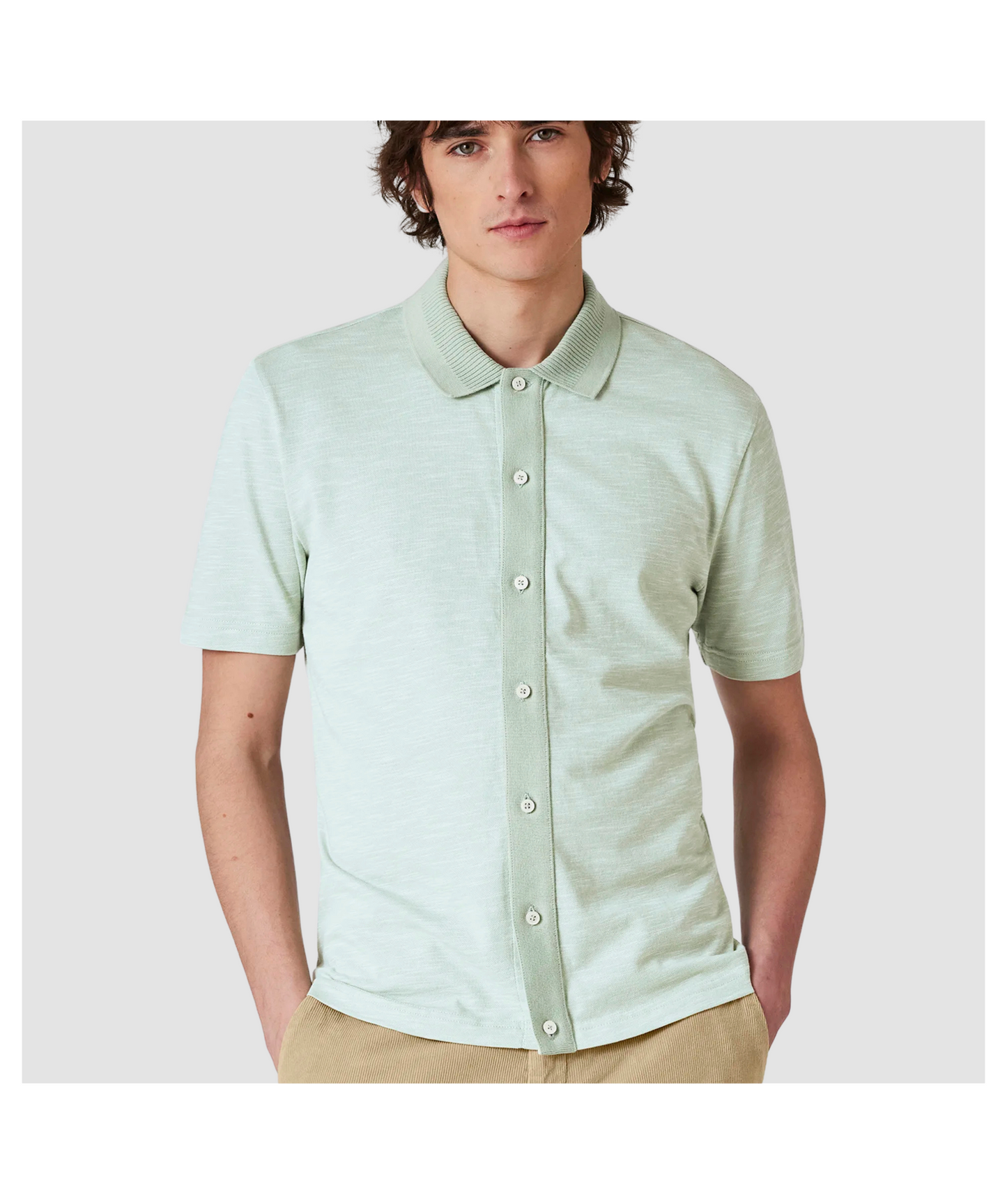 MNA CLOTHING ARTICLE #6741 BUTTON FRONT POLO SHIRT