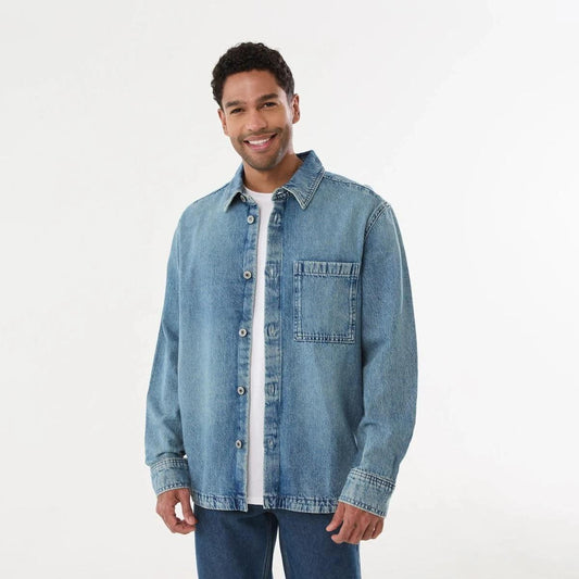 MNA CLOTHING ARTICLE #6769 LONG SLEEVE DENIM OVERSHIRT