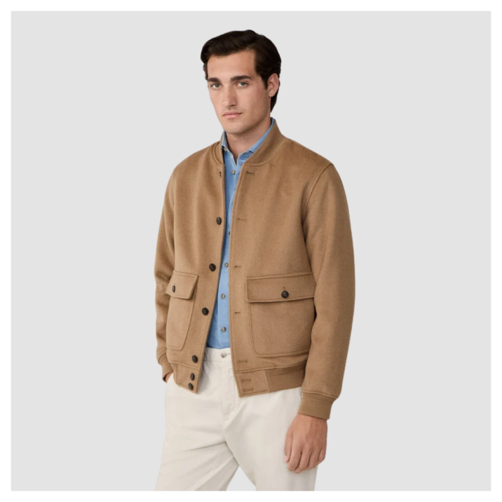 MNA CLOTHING ARTICLE #6748 RIBBED COLLOR BOMBER JACKET