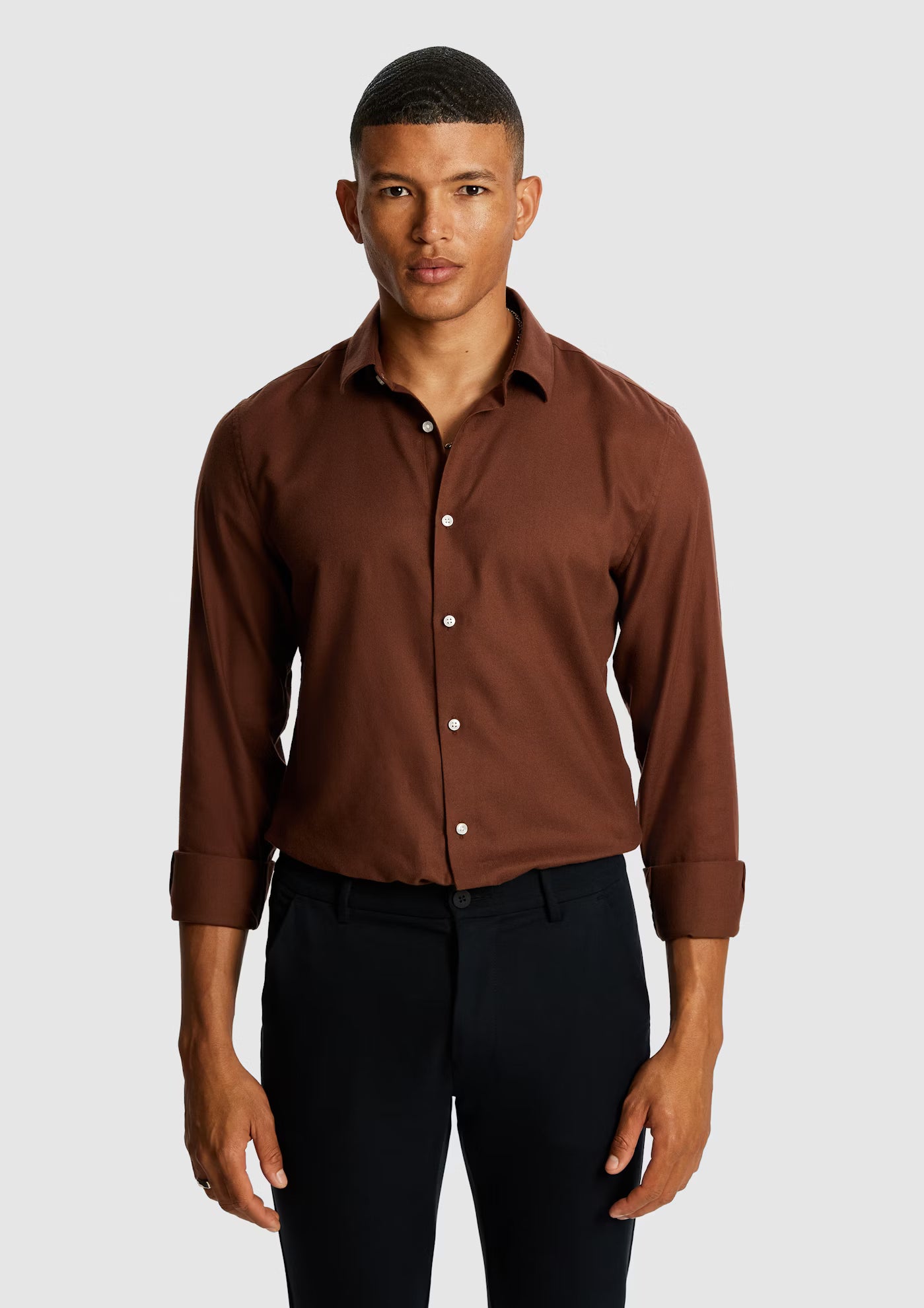 MNA CLOTHING ARTICLE # 6767BROWN HARGROVE SHIRT